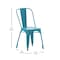 Flash Furniture Tenley Commercial Grade Distressed Blue Metal Indoor-Outdoor Stackable Chair ET-3534-COM-B-GG - alternate 9